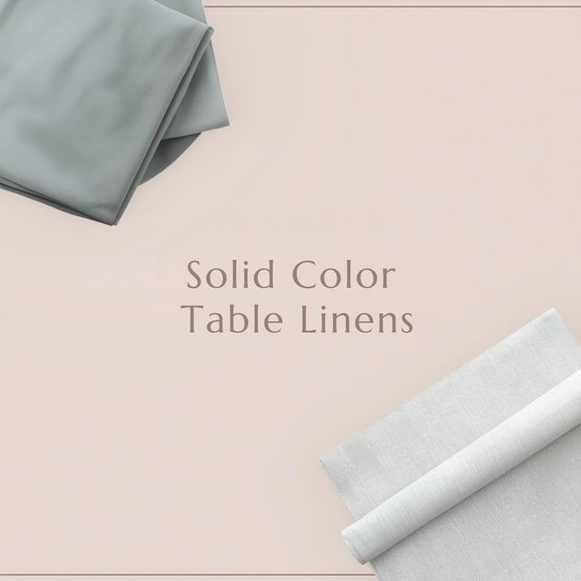 Solid Color Table Linens