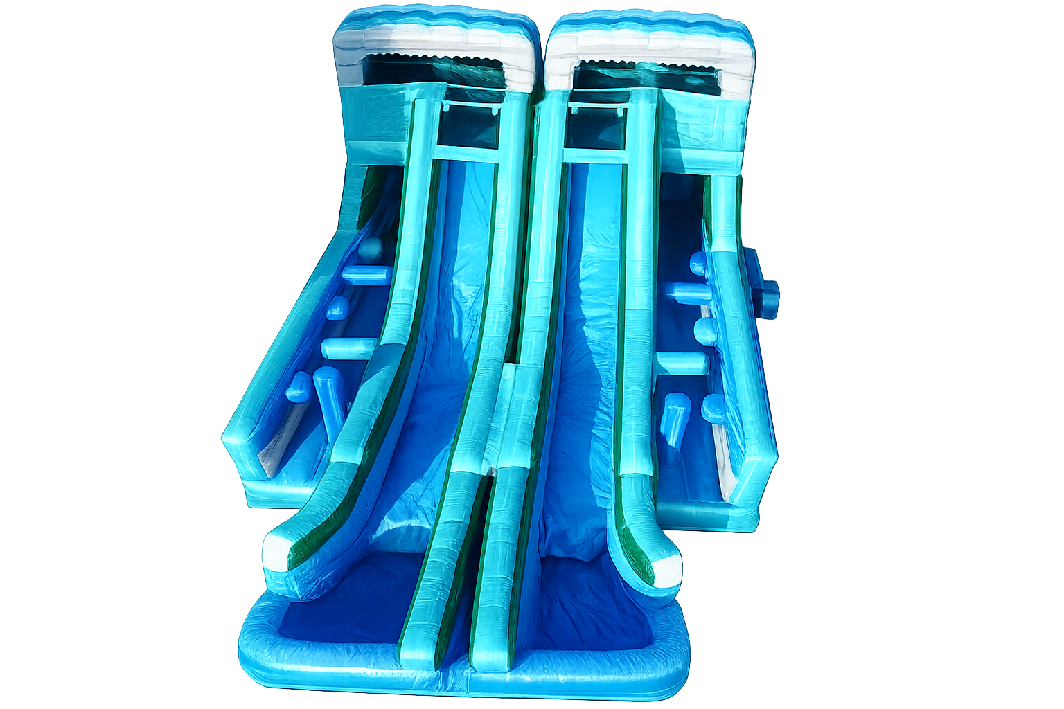 Bahama Blast 18ft Double Dash Slide and Obstacle Course image