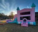Pink XL Princess Dream Bounce House and Slide image
