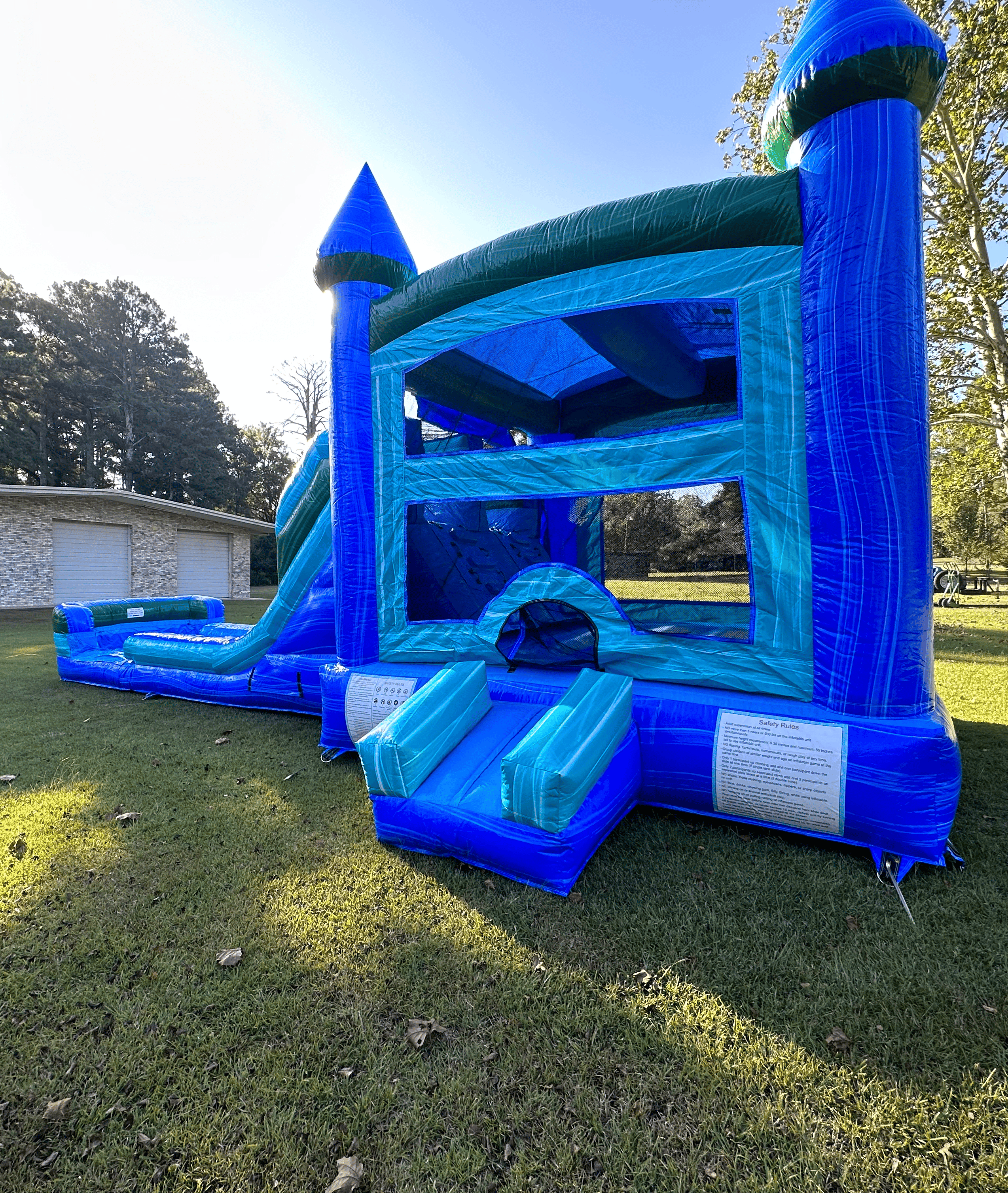 Tropical XL Bounce House With Slide (Wet/Dry) image