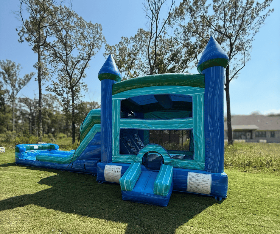 Tropical XL Bounce House With Slide (Wet/Dry) image